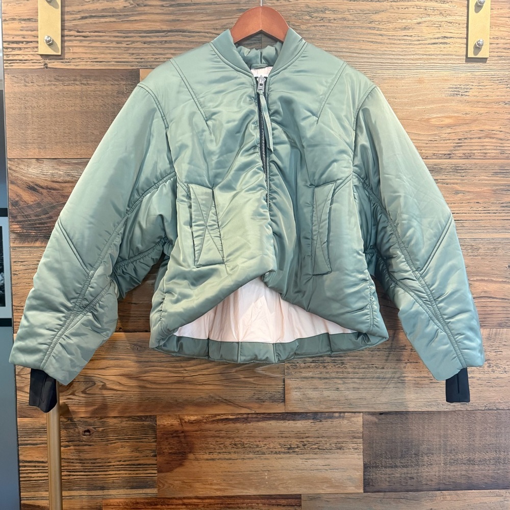 Shoreditch Ski Club Green Bomber Jacket Nwt — image 3 of 8